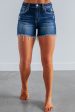 Ledger Risen Shorts - Dark Wash Online Sale