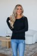 Anneke Long Sleeve Top - Black Online Sale