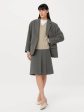 The Loose Recycled Wool Blazer in Grey Black Fashion