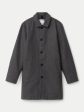 The Smith Mac Topcoat in Charcoal Grey Online Sale