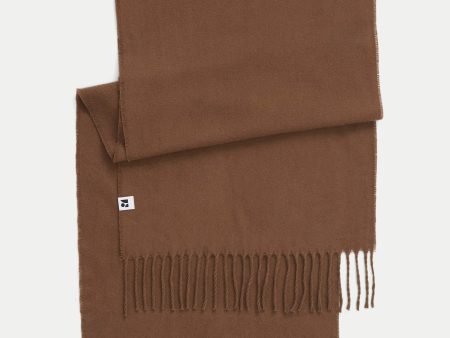 The Solid Scarf in Medium Brown Online Sale