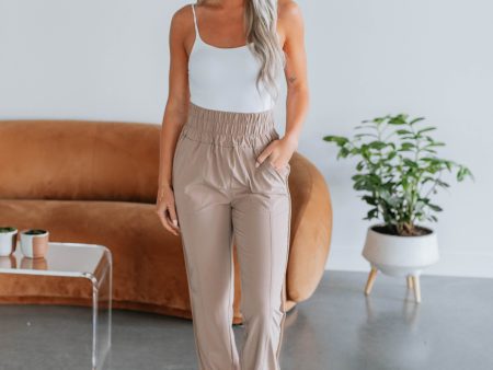 Amira Joggers - Taupe Online