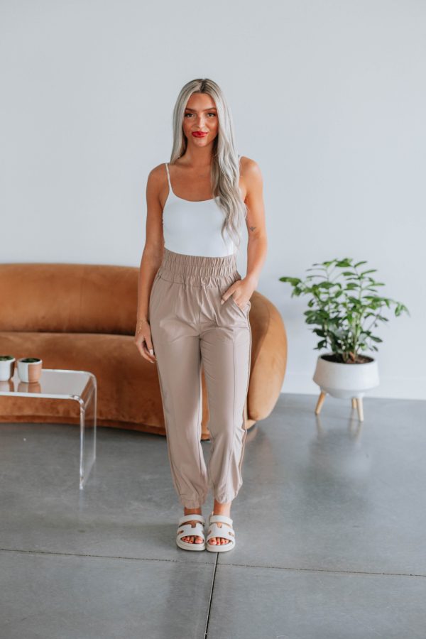 Amira Joggers - Taupe Online