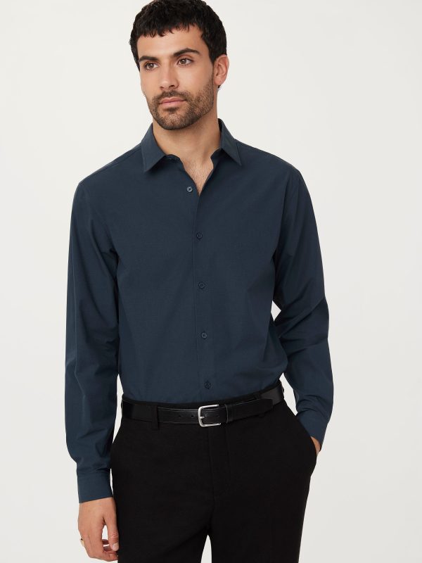 The Essential Dress Shirt in Midnight Blue Online