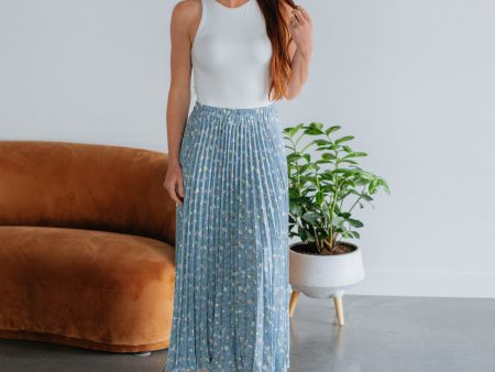 Julia Maxi Skirt - Sky Blue on Sale