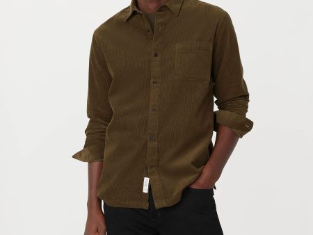 The Fine Corduroy Shirt in Tuscany Green Sale