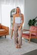 Adara Satin Cargo Pants - Taupe Online Hot Sale