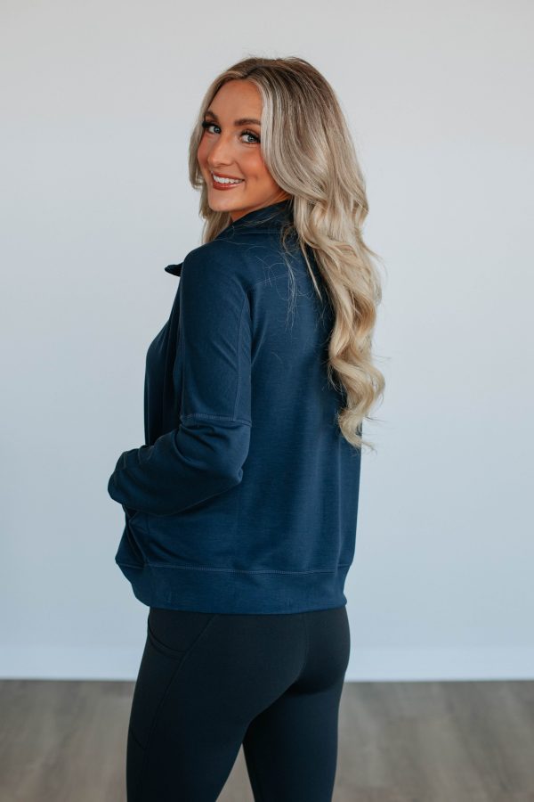 Breckyn Zip-Up Jacket - Navy Online