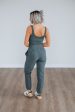 Always On The Go Jumpsuit - Smoke Cheap