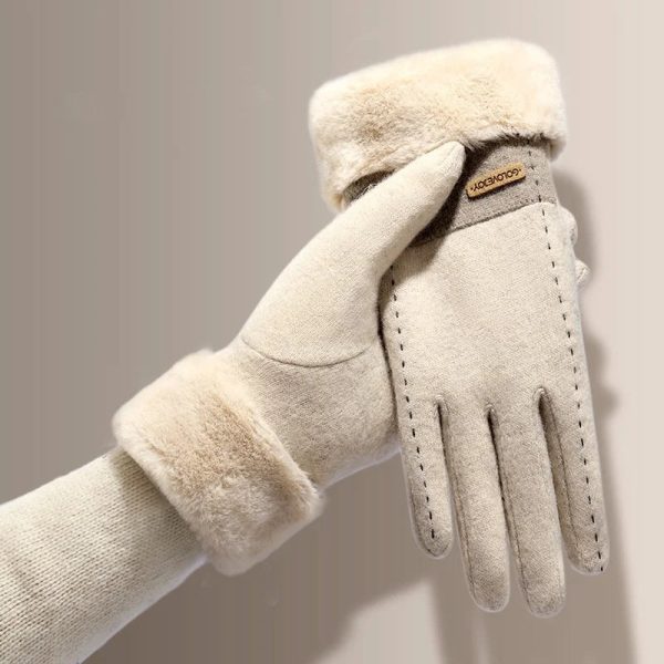 Juliette – Gants élastiques en peluche chaude, doux et pratiques Cheap