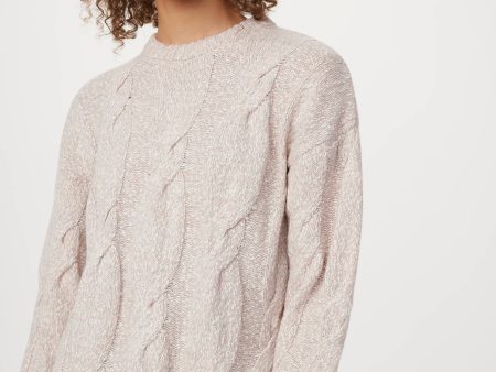 The Cable Knit Sweater in White For Cheap