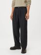 The Theo Pleated Baggy Pant in Black Online now