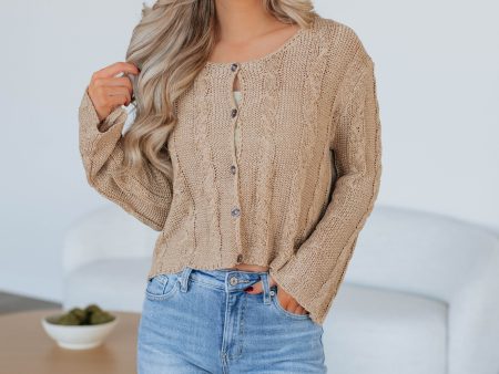 Good Days Cardigan - Taupe Hot on Sale