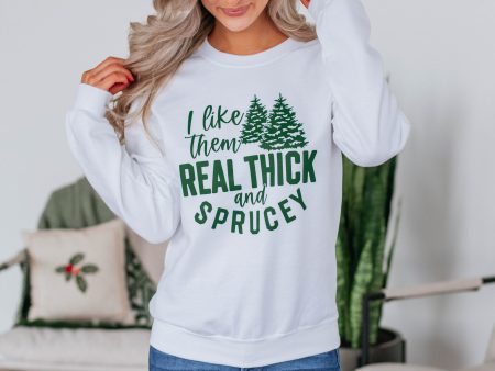 Thick & Sprucey Graphic Crewneck Sale