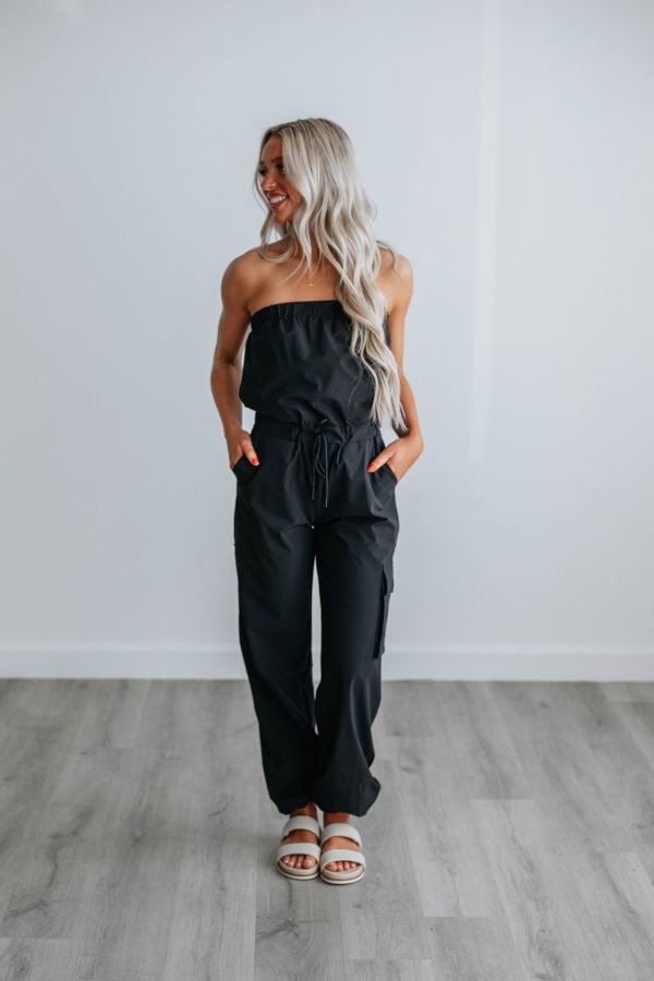 Kamari Active Jumpsuit - Black Discount