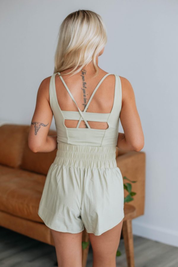 Kaisley Active Romper - Khaki Cheap