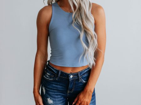 Angelina Basic Tank - Powder Blue Supply