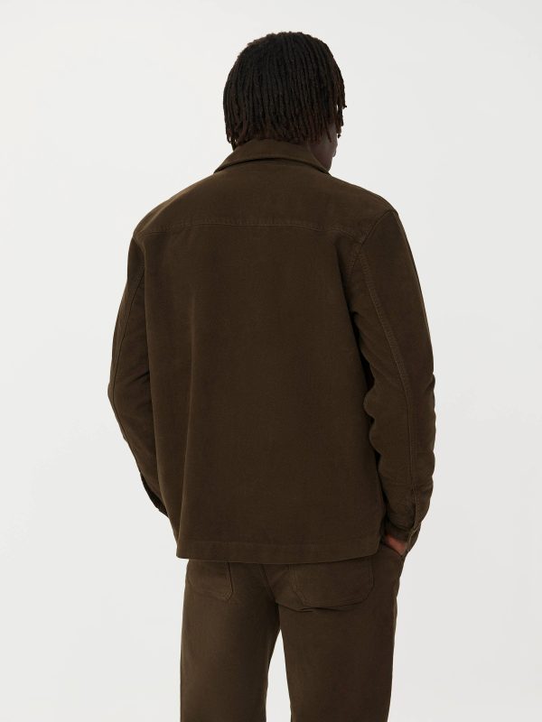 The Moleskin Overshirt in Dark Taupe Online