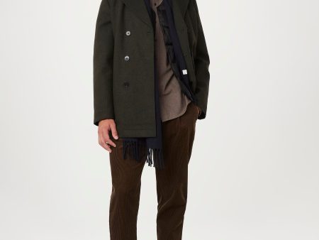 The Nelson Recycled Wool Peacoat in Rosin Online