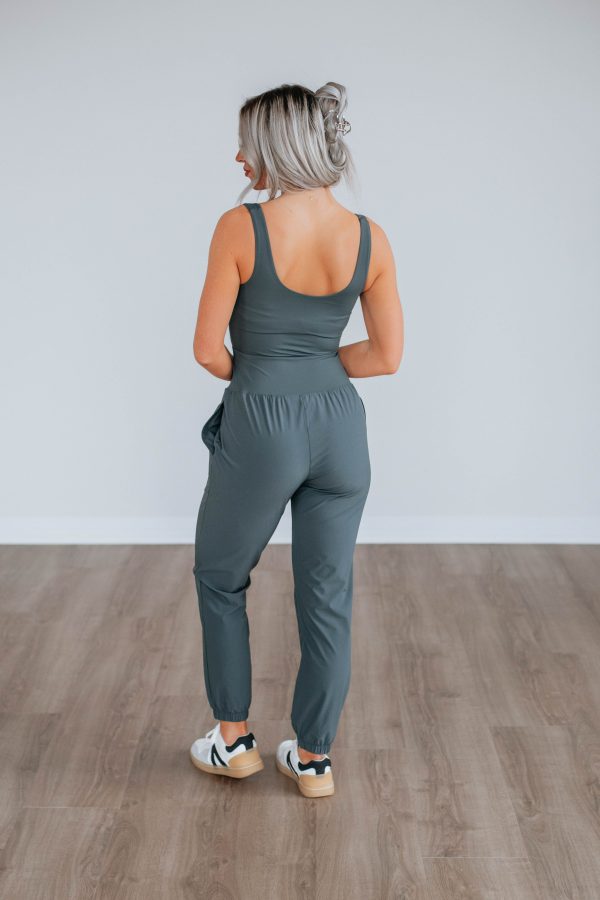 Always On The Go Jumpsuit - Smoke Online now