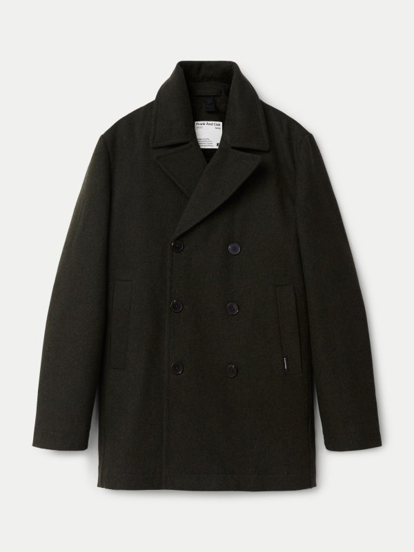 The Nelson Recycled Wool Peacoat in Rosin Online