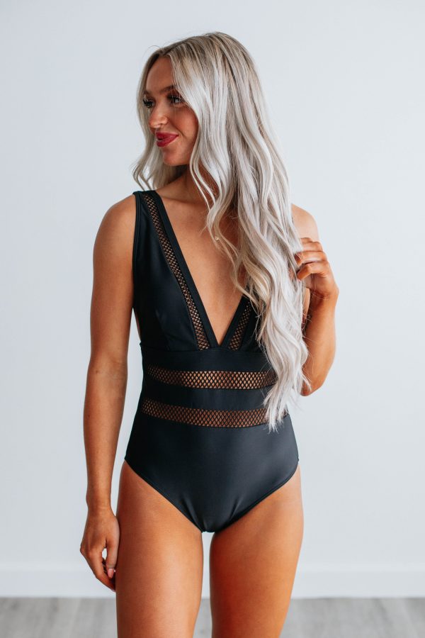 Last Splash One Piece Swimsuit - Black Hot on Sale