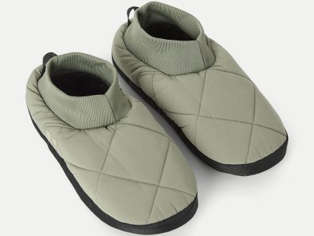 The Skyline Slippers in Vetiver Green Online Sale