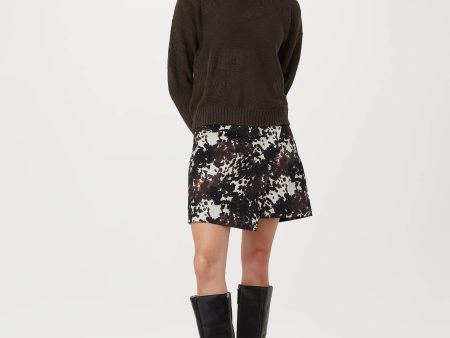 The Floral Jacquard Sweater in Dark Chocolate Sale