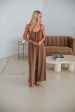 Harvey Wide Leg Jumpsuit - Mocha For Sale