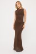 Perfect Stranger Cobana Knit Maxi Dress Brown Online Sale