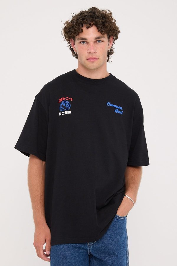 Common Need Takoyaki Heavyweight Boxy Tee Black Supply