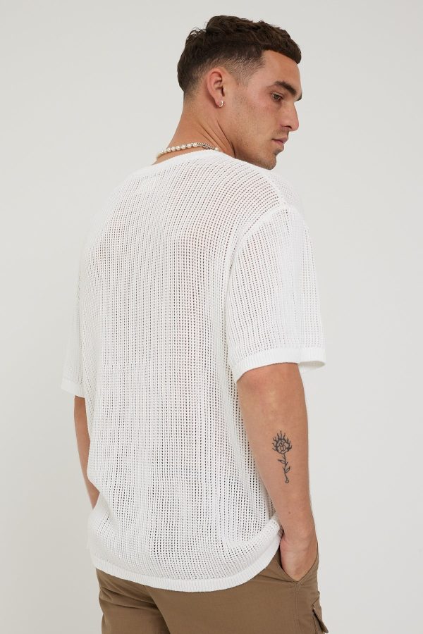 Common Need Currents Knit Tee White Online Sale