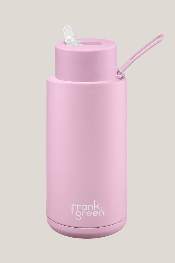 Frank Green Ceramic Straw Lid Reusable Bottle 34oz Lilac Haze Supply