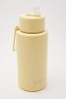 Frank Green 34oz Reusable Bottle with Straw Lid Buttermilk Hot on Sale