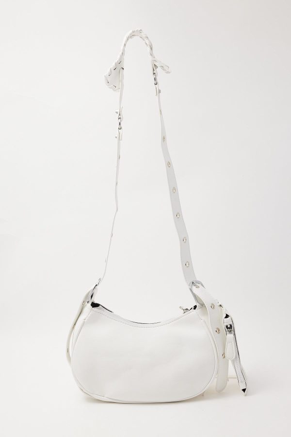 Token Y2K Studded Shoulder Bag White Sale