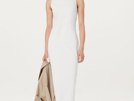 The Boat Neck Maxi Dress in White Hot on Sale