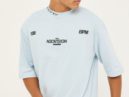 Neovision Construct Oversize Super Heavy Tee Ice Blue Sale