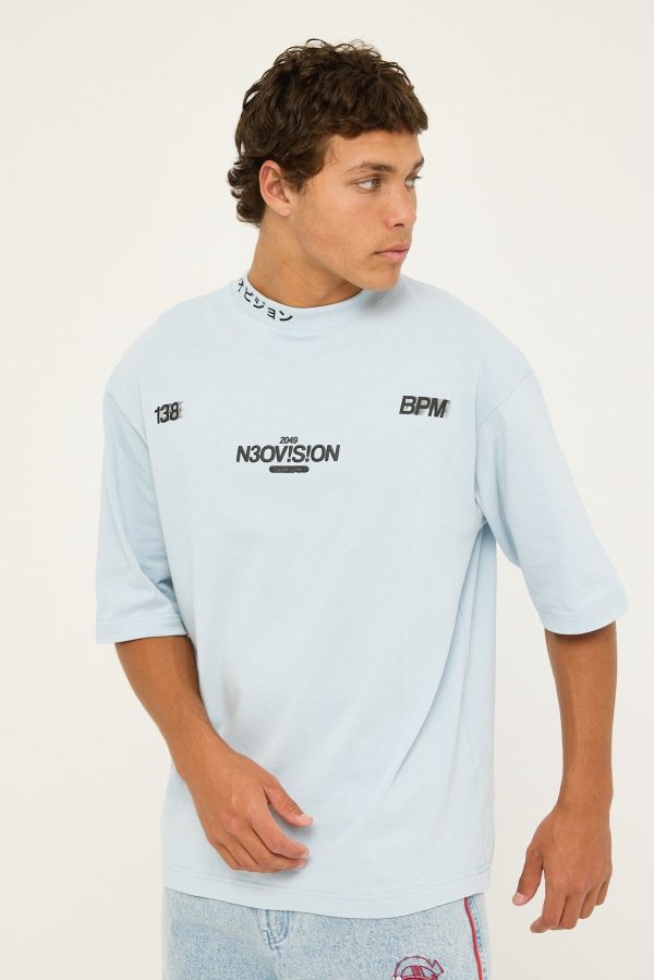 Neovision Construct Oversize Super Heavy Tee Ice Blue Sale