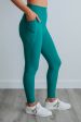 Zalen Active Leggings - Teal Online Hot Sale