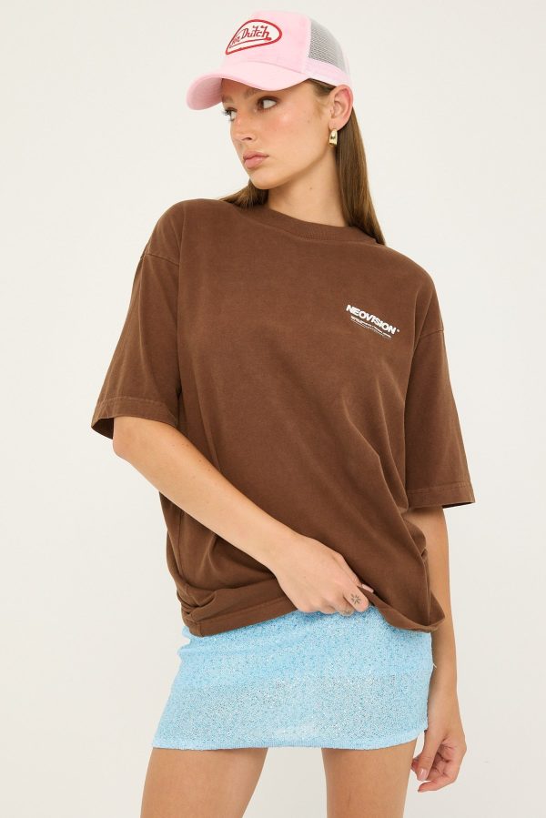 Neovision Nova Brushed Oversized Tee Washed Brown Supply