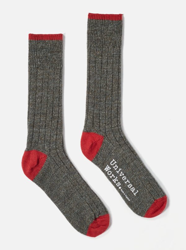 Universal Works Hike Sock In Derby Wool For Discount