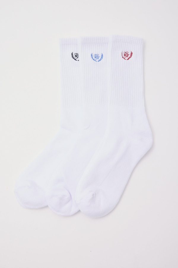 Common Need Invincible Sock 3 Pack White Hot on Sale