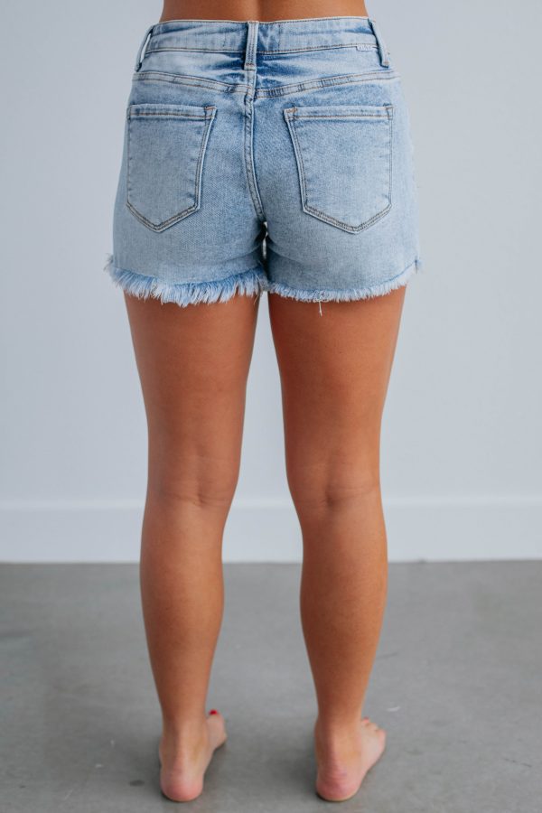 Zimi Risen Shorts - Light Wash Online now