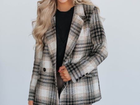 Shena Plaid Blazer For Sale