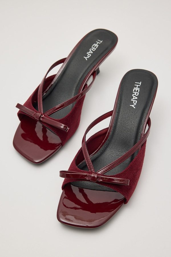 Therapy Lulu Microsuede Heel Cherry For Sale