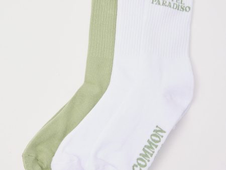 Common Need Florida Sock 3 Pack White White Sage Online Hot Sale