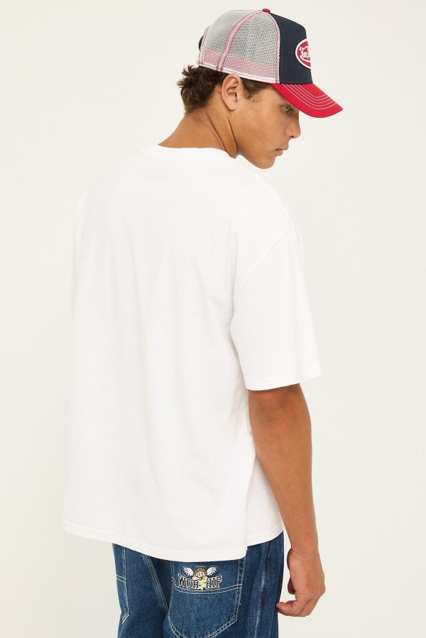 As Colour Heavy Faded Minus Tee (-5cm) Faded White Hot on Sale