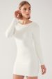 Perfect Stranger Kanaya Long Sleeve Knit Mini Dress White For Discount