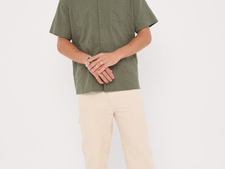 Common Need Croatia Resort Shirt Olive Green Discount