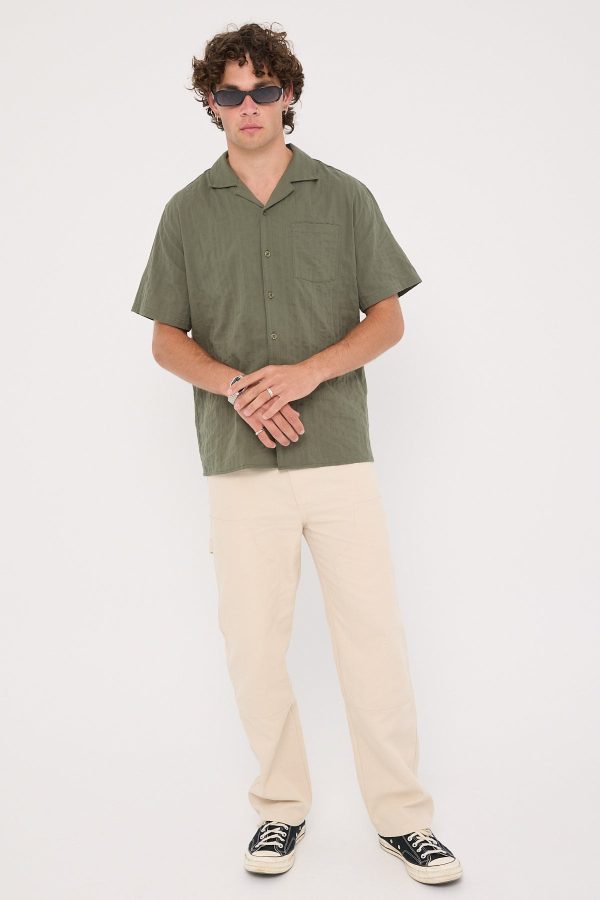 Common Need Croatia Resort Shirt Olive Green Discount